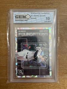 2018 Donruss Shohei Ohtani Foundations #F7 Crystals Gem Mint 10 Rookie Card RC - Picture 1 of 11