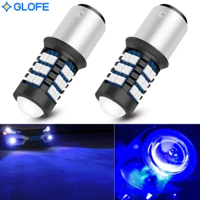 2X BAY15d 1157 LED Bulbs 10000K Blue High Bright DRL Daytime Running Light Lamps - Image 1 of 4
