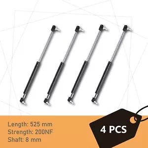 Gas Struts 4 x 525mm x 200N (8mm Shaft) Caravans, Trailers, Canopy, Toolbox - Picture 1 of 11