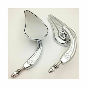 Chrome billet mirrors Harley XL 883 FLS FLSTF low ride street Glide Ultra custom - Picture 1 of 4