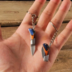 Mini Stainless Pocket Knife,Pocket folding knife with Keychain Pendant - Picture 1 of 6