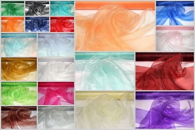 Organza Stoff 1 Meter,2Meter,3Meter Stücke Dekostoff Hochzeit 150 cm br.weich - Bild 1 von 2