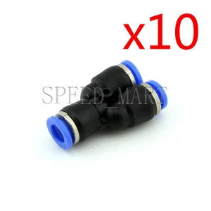 10 pcs Y Type PY8 Pneumatic Air 3 Way Quick Fittings Connector 8mm Tube Hose - Picture 1 of 2