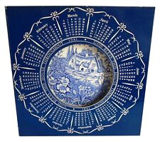 Myott Pottery 1981 Ringtons Tea Blue & White Calendar Plate God Bless This House