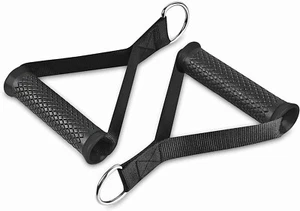 Pair of Gym Handles with ABS Cores D-Rings & Nylon Webbing for Home and Gym - Picture 1 of 8