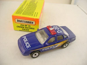 1996 MATCHBOX SUPERFAST #54 FORD CROWN VICTORIA POLICE D-22 NEW IN BOX - Picture 1 of 4