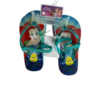 Disney Little Mermaid Flip Flops Sandals Back Strap Sandals Size 9 to 10