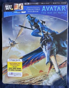 Avatar - The Way of Water 4K Steelbook (4K UHD + Blu-ray + Digital) NEW - OOP! - Picture 1 of 3