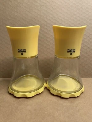 KUHN RIKON Suiza "Jarrón" Molinillo de Sal y Pimienta Molinillo Juego Sin Usar AMARILLO MCM Foto 1 de 4
