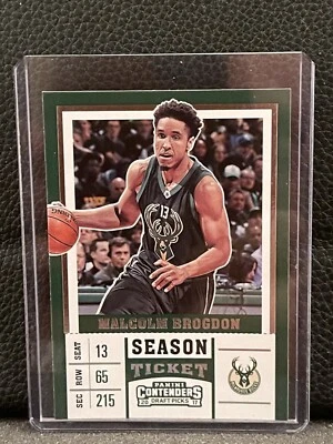 2017-18 Contenders Draft Picks SEASON TICKET Malcolm Brogdon #38A Bucks - Image 1 of 2