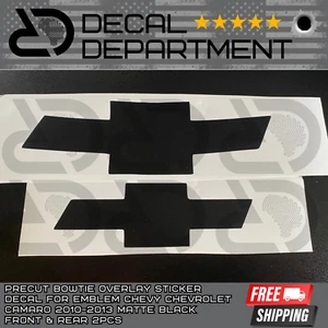 Precut Bowtie Overlay Sticker DECAL Emblem Chevy Chevrolet Camaro 2010-2013 F&R - Bild 1 von 2