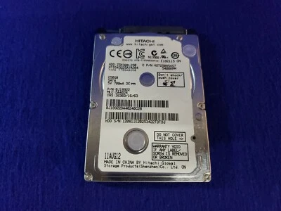 GENUINE HITACHI HTS543225A7A384 250GB 2.5" 7MM SATA  0J18922 TESTED - Image 1 of 4
