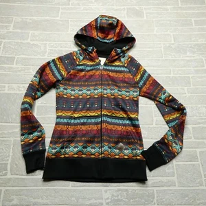 Burton DryRide Sweater Womens S Full Zip Hooded Sweatshirt Aztec Tribal Hoodie - Picture 1 of 10
