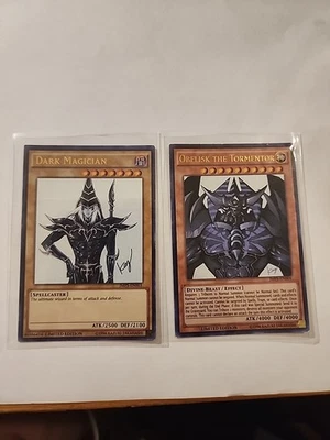 DAMAGED Drak Magician JMPS-EN003 And Obelisk The Tormentor JMPS-EN004 - Image 1 of 4