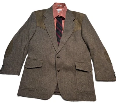 Pendleton Sport Blazer Jacket Men  XL 2 Buttons Wool Lined Pocket Elbow Patch  - Image 1 of 4