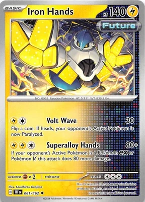Iron Hands 061/162 SV05 Temporal Forces Pokemon 007728 - Image 1 of 2
