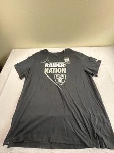 Las Vegas Raiders Nation NFL Nike Sz 2XL Black Mens T-Shirt Brand New $40 - Picture 1 of 5