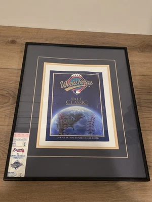 92 World Series Souvenir Scorebook & Ticket Stub Atl Braves vs Toronto Blue Jays - Image 1 of 4