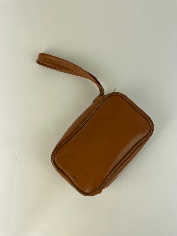 BOLSO PULSERA VINTAGE AÑOS 80 HONG KONG MANCHADO cremallera acolchada 6" x 3,5" x 1,5" Foto 1 de 4