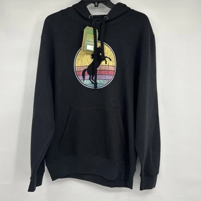 NWT John Deere Do Good Today Hoodie Women’s Sz Large Black Horse Graphic Farm - Image 1 of 4