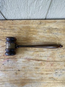 Vin 1976 Masonic Wood Gavel Worshipful Master Santa Paula Lodge #291 Name Plate - Picture 1 of 10