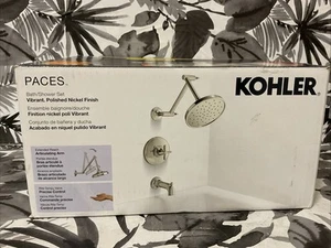 🌻 KOHLER Paces 3-Spray Tub and Shower Faucet Vibrant Polished Nickel 🆕AS IS - Picture 1 of 8