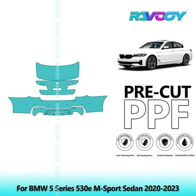 Kit PPF de protección de pintura precortada para BMW Serie 5 530e M-Sport Sedán 2020-2023 Foto 1 de 4
