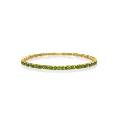 18K Gold Tennis Bracelet 2.90 CT Natural Peridot SGL Certified 18 CM - Image 1 of 4