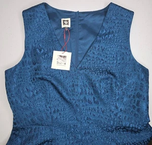 Vestido para mujer ANNE KLEIN talla 12 sin mangas ajustado y acampanado azul verde nuevo con etiquetas -1629 - Imagen 1 de 10
