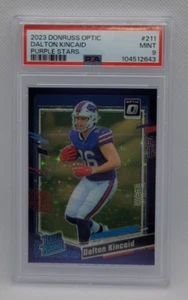 2023 Donruss Optic Dalton Kincaid Purple Stars Prizm RC #ed 14/15 PSA 9 Bills - Picture 1 of 2