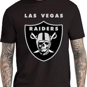 Las Vegas Raiders NFL Just Win Baby Sin City Oakland Los Angeles LA Skull S-4X 1 - Picture 1 of 4