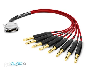 Premium Mogami 2932 DB25 DSUB a oro neutro 1/4" TRS 8 canales Serpiente | Rojo 10 pies. - Imagen 1 de 1
