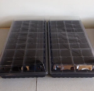 Seed Starting Kit 2 Seed Trays 2 Inserts 2 Dome Lids - Picture 1 of 4