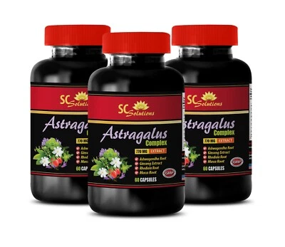 Comprimidos antioxidantes - COMPLEXO DE RAIZ DE ASTRÁGALO - Comprimidos Astragalus - 3 frascos - Imagem 1 de 4