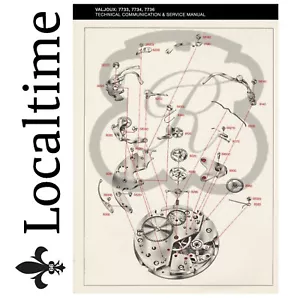 Choose Loose Chronograph Watch Movement Service Part Valjoux Cal. 7733 7734 7736 - Picture 1 of 47