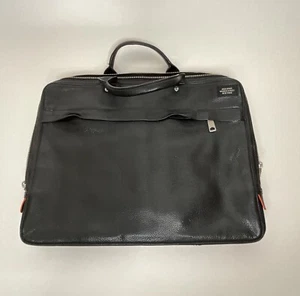 Jack Spade Black Pebble Leather Soft Briefcase Laptop Bag  - Picture 1 of 13