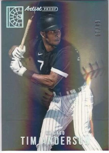 Panini Capstone 2022 base prueba de artista #84 Tim Anderson White Sox 07/49 - Imagen 1 de 2