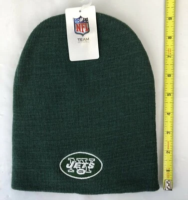 NEW YORK NY JETS NFL ADULT EMB. LOGO GREEN KNIT BEANIE HAT OSFM FREE SHIP