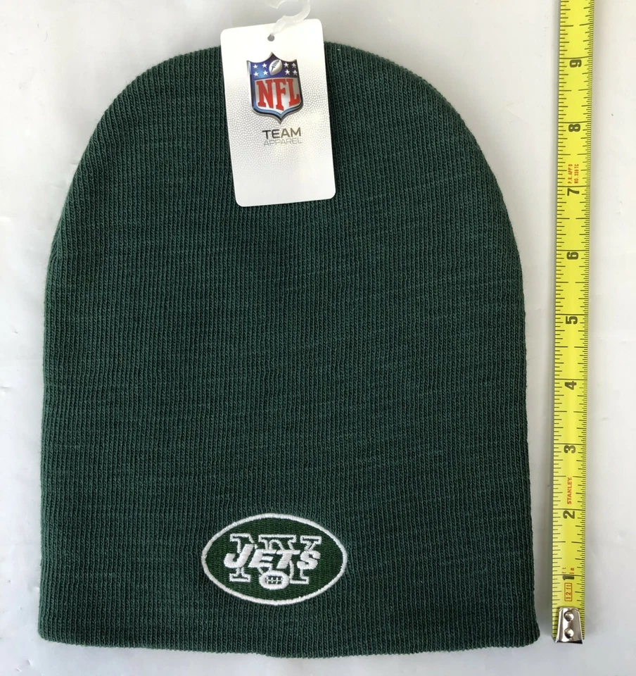 NEW YORK NY JETS NFL ADULT EMB. LOGO GREEN KNIT BEANIE HAT OSFM FREE SHIP