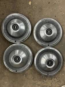 (4) Ford LTD Galaxie Squire 1968 1969 Hubcaps 15" Wheel Covers FULL SET - Picture 1 of 22
