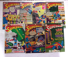 SUPERMAN 12 CENT LOWER GRADE LOT OF 7 BKS,#152,155,178,#179,182,#189,#204