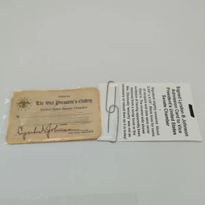 Lyndon B. Johnson Vice President Signature 1962 Vice President's Gallery - Picture 1 of 4