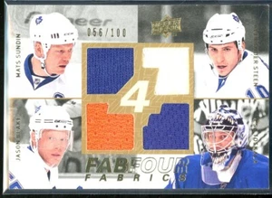 2008-09 Upper Deck Fab Four Fabrics #FFTOR Sundin/Steen/Blake/Toskala 056/100 - Picture 1 of 2