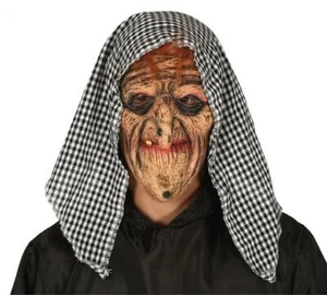 Maschera befana vecchia strega in lattice con fazzoletto - Foto 1 di 1