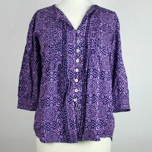 ESCAPADA Geometric Pleated Peasant Top XS - Bild 1 von 8