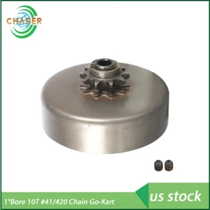 Centrifugal Clutch 1"Bore 10T #41/420 Chain Go-Kart Mini-Bike Heavy Duty USA - Picture 1 of 8