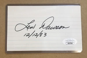 Len Dawson Signed 3x5 Index Card Kansas City Chiefs HOF JSA CERTIFIED AUTOGRAPH! - Picture 1 of 6