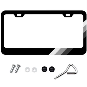 1X For Toyota Sienna Accessory Car License Plate Tag Frame Gray Cover J5 - Picture 1 of 9