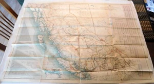 BRITISH COLUMBIA / G.G. AITKEN, CHEFGEOGRAPH: 1923 KOMMERZIELLE KARTE VON B.C. - Bild 1 von 4