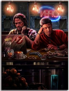 No Frame Supernatural TV Series Modern Dean & Sam Winchester Decor Art - Picture 1 of 8